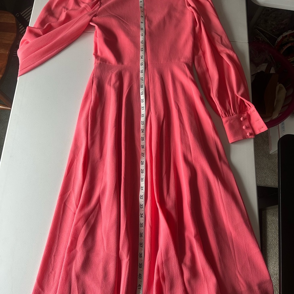 Black Halo Bow Front Fit & Flare Dress Pink Size 2 NWOT - Picture 12 of 12